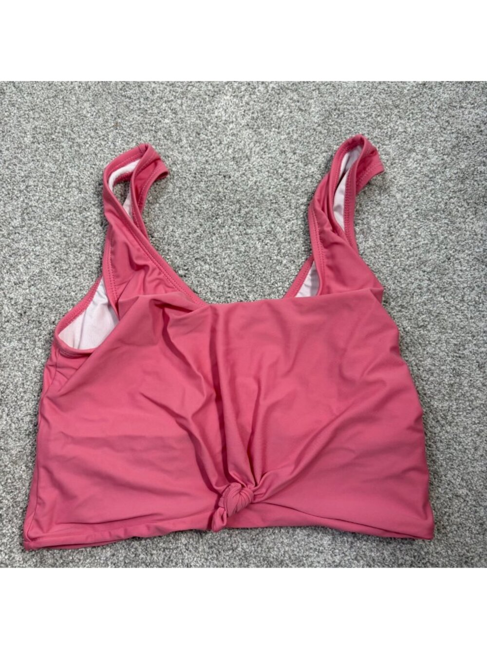 Lucy Avenue Bikini Top Medium 8/10 Pink Knot front Summer Vacation Beach